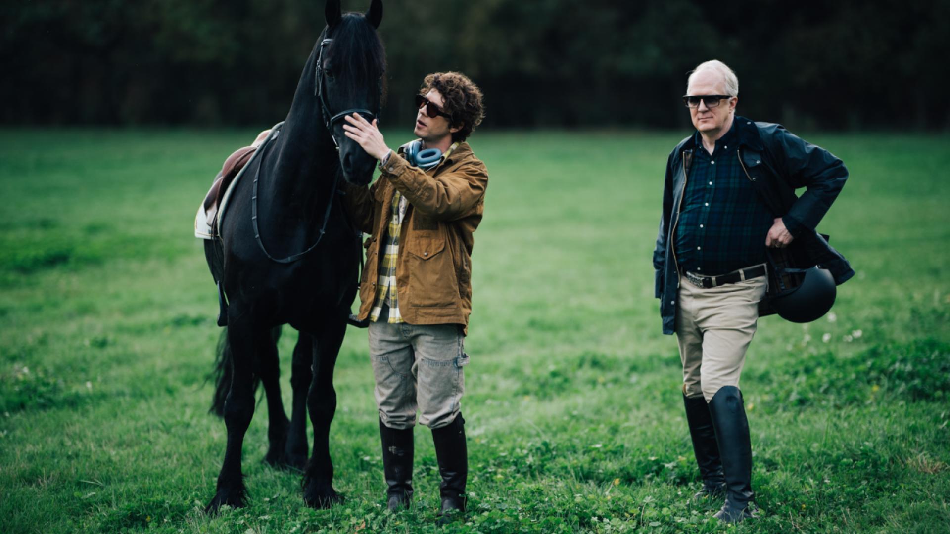 ROSEBUSH PRUNING featuring Lukas Gage and Tracy Letts. (c) Chris Harris